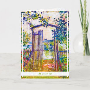 Carte La porte des jardins à Vetheuil Claude Monet vibra