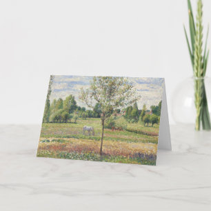 Carte La Prairie au cheval gris, Eragny, Peinture à l'hu