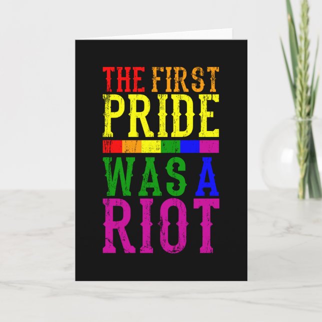 Carte LA PREMIÈRE FIERTÉ ÉTAIT UN MOIS RIOT LGBT Pride L (Devant)
