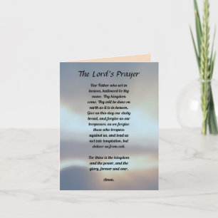 Carte La prière du Seigneur