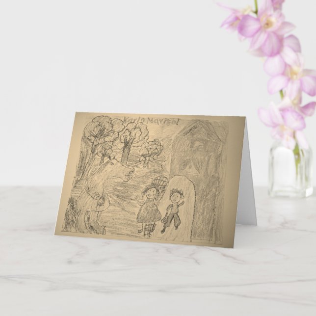 Carte La Princesse du sac en papier (Orchidée)