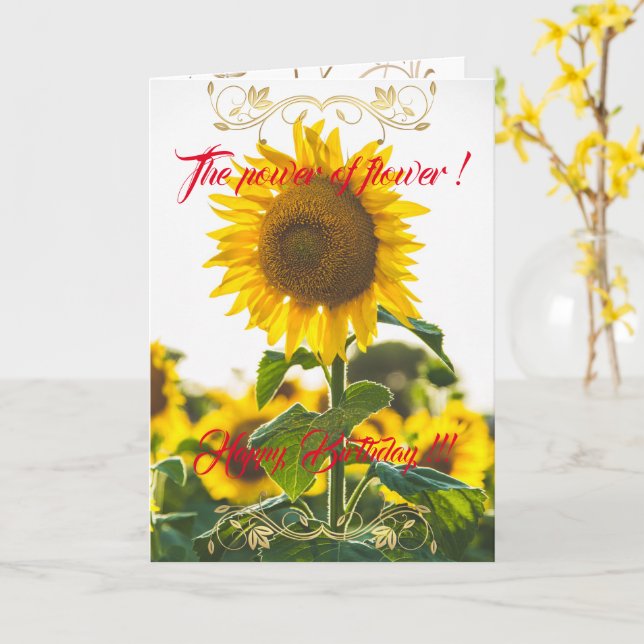 Carte La puissance de la fleur (Fleur jaune)