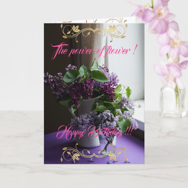 Carte La puissance de la fleur (Orchidée)
