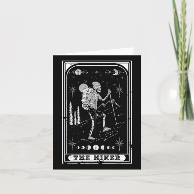 Carte La Randonnée Goth Skeleton Tarot Card Nature Hallo (Devant)