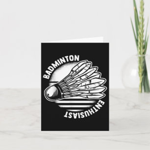 Carte La raquette de badminton navette de l'enthousiaste