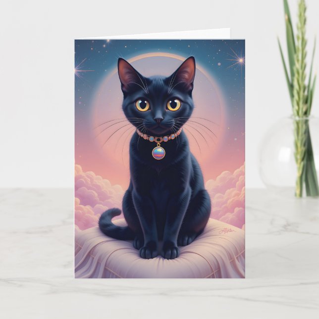 Carte La Reine Du Ciel De Chat Noir (Devant)