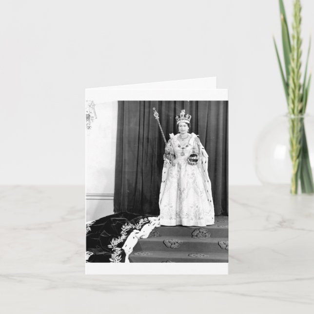 Carte La reine Elizabeth II portait son couronnement (Devant)