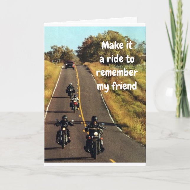 CARTE **LA RIDE DE L'AMI** SUR SON "ANNIVERSAIRE" (Devant)