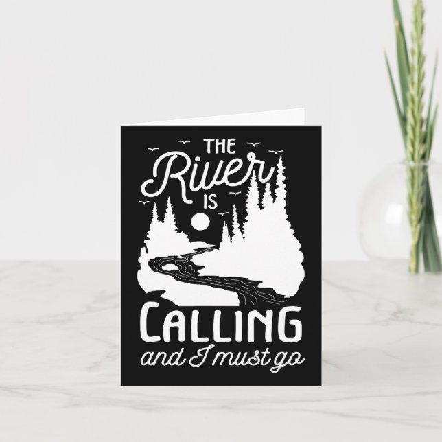Carte La Rivière Appelle Je Dois Faire Du Rafting D'Eau  (Devant)