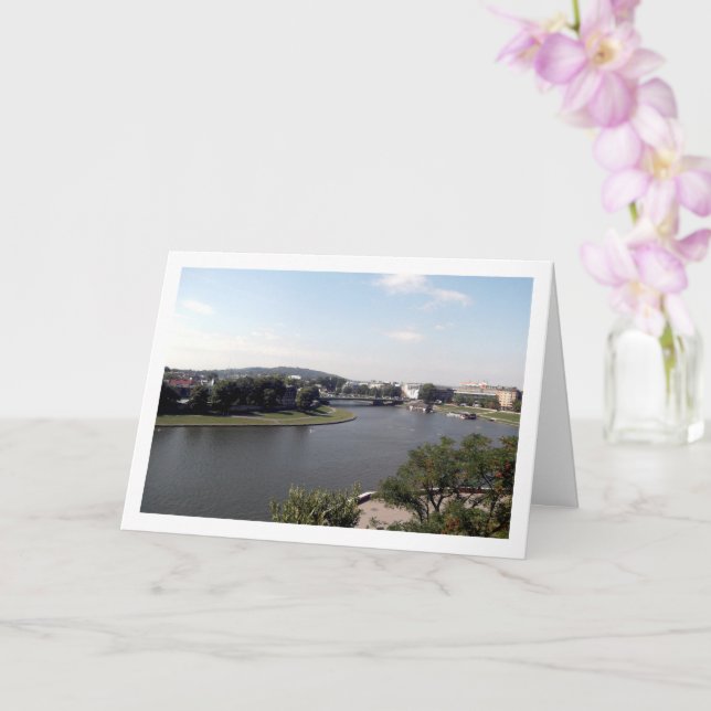 Carte La rivière Vistule, Cracovie, Pologne (Orchidée)