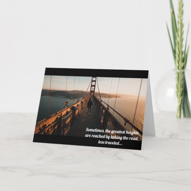 Carte La route moins parcourue - inspiration (Devant)