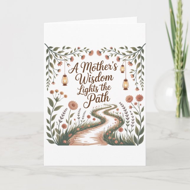 Carte La sagesse d'une mère éclaire le chemin (Devant)