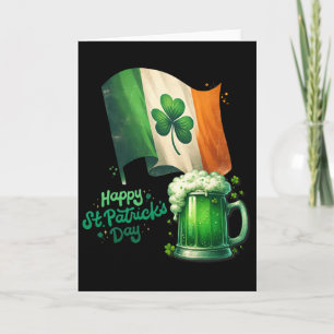 Carte La Saint-Patrick Bière Irlandaise Drapeau Irlande