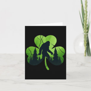 Carte La Saint-Patrick Bigfoot Sasquatch Trèfle Irlandai