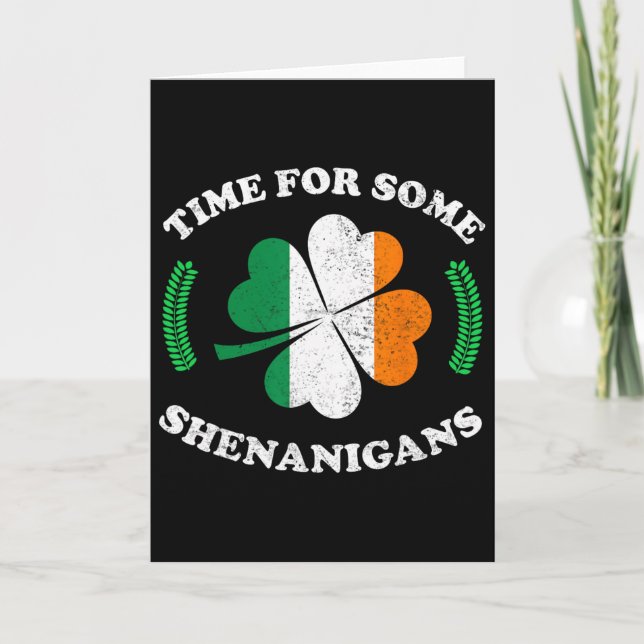Carte La Saint-Patrick, c'est l'heure de quelques frasqu (Devant)