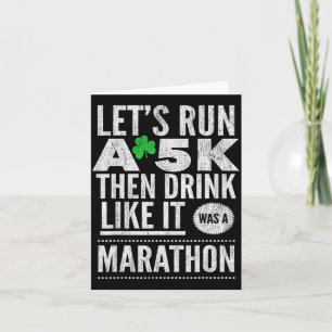Carte La Saint-Patrick Courons un 5k puis buvons comme M