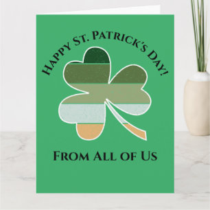 Carte La Saint-Patrick déçue par un Shamrock irlandais c