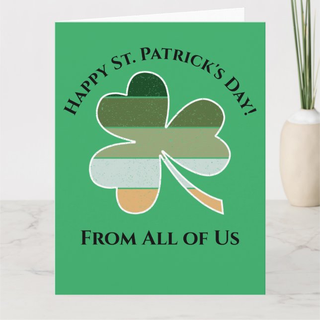 Carte La Saint-Patrick déçue par un Shamrock irlandais c (Devant)