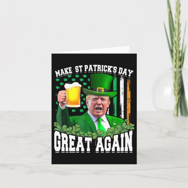 Carte La Saint-Patrick est de nouveau géniale Funny Trum (Devant)