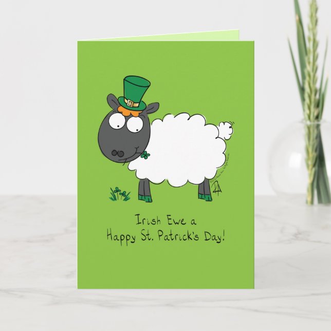 Carte La Saint-Patrick, fête fortuite du mouton irlandai (Devant)