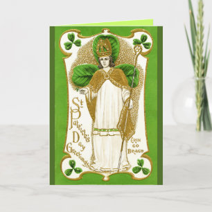 CARTE LA SAINT-PATRICK VERTE TRÈFLES ET TRINITÉ