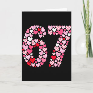 Carte La Saint-Valentin 67 Cœurs Romantique Drôle Six Se