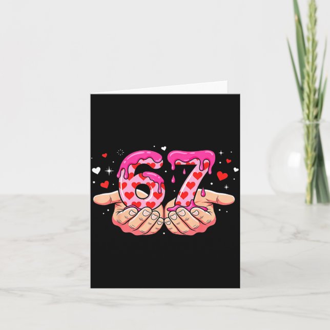 Carte La Saint-Valentin 67 Cœurs Six Sept Mème Amour Mig (Devant)