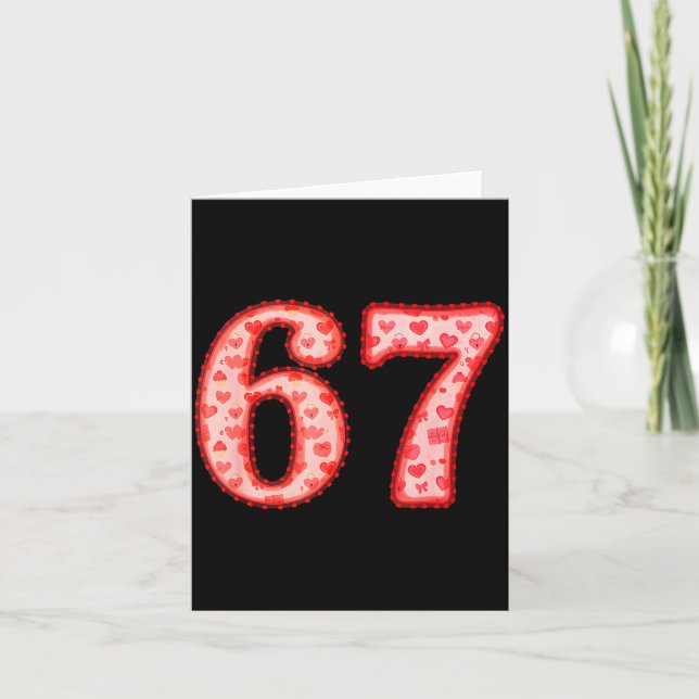 Carte La Saint-Valentin 67 Meme Rempli De Cœurs Drôle S (Devant)