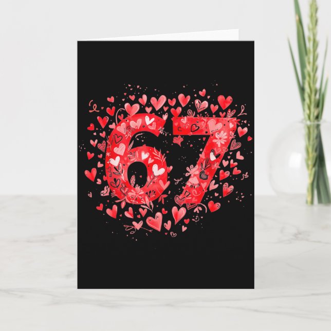 Carte La Saint-Valentin 67 Meme Rempli De Cœurs Drôle S (Devant)