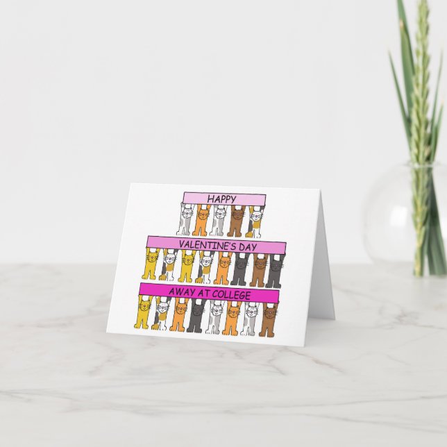Carte La Saint Valentin à l'université Cartoon Cats (Devant)