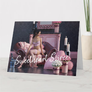 Carte La Saint-Valentin : beauté en lingerie sur le cana