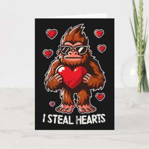 Carte La Saint-Valentin Big Foot Sasquatch Je vole des c