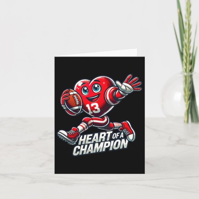 Carte La Saint-Valentin Cœur de champion de football (Devant)