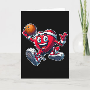 Carte La Saint-Valentin Cœur Sketll Joueur Équipe Sports
