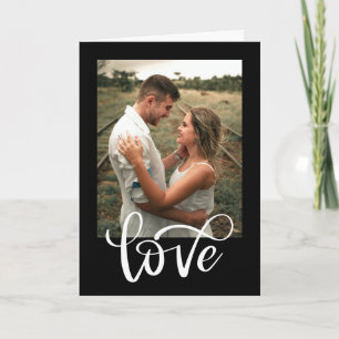 Carte La Saint-Valentin de la typographie moderne en noi
