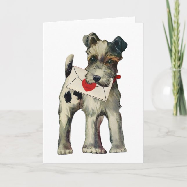 Carte La Saint-Valentin des chiots (Devant)