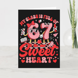 Carte La Saint-Valentin des enseignants Ma classe est pl
