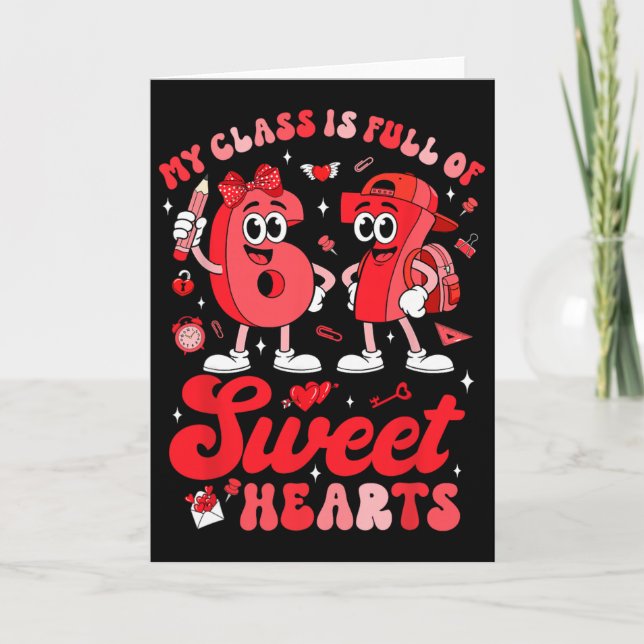 Carte La Saint-Valentin des profs Ma classe est pleine d (Devant)
