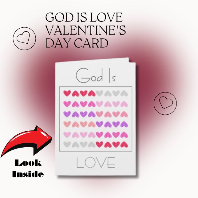 Carte La Saint-Valentin Dieu est Amour (Christian Valentine's Day Cards)