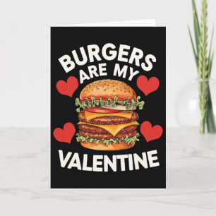Carte La Saint-Valentin Drôles De Burgers Sont Mon Valen