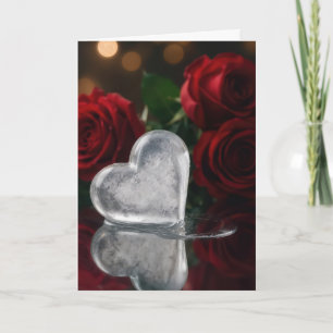 Carte La Saint-Valentin Fait Fondre La Glace Avec Des Ro