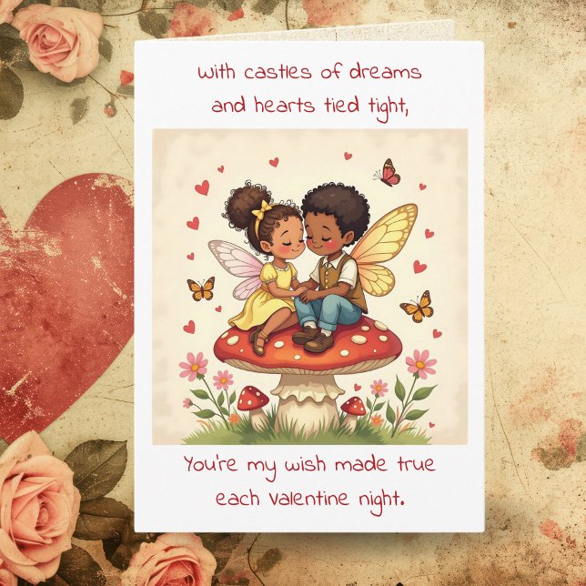 Carte La Saint-Valentin | Poème sur le thème du conte de (Créateur téléchargé)