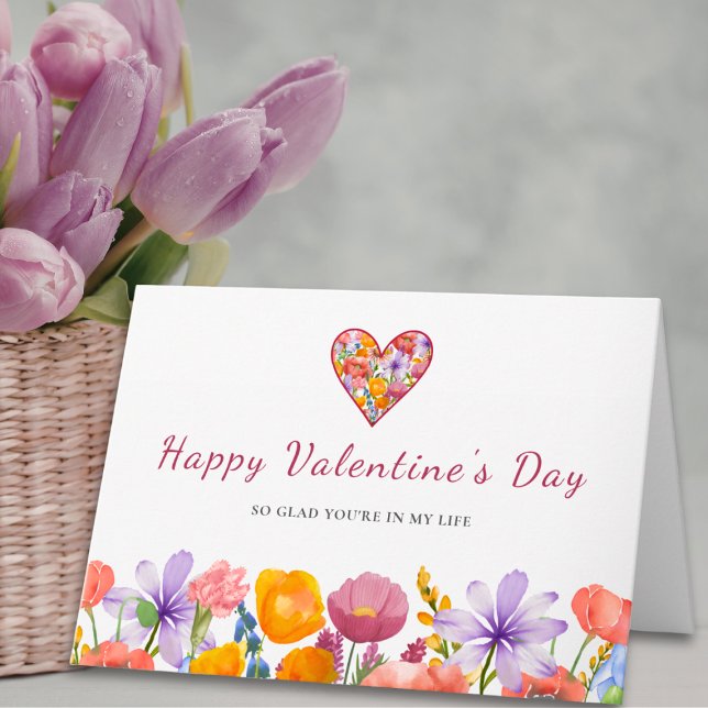 Carte La Saint-Valentin pour elle - Fleur de coeur flora (Créateur téléchargé)