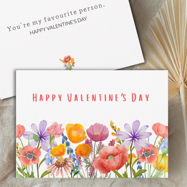 Carte La Saint-Valentin pour femme - Fleurs roses violet (Créateur téléchargé)