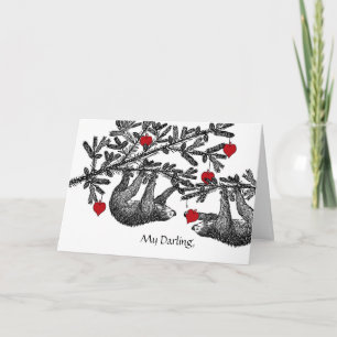 Carte La Saint-Valentin pour mari, paresseux et cœurs