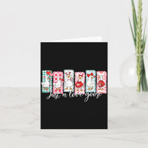 Carte La Saint-Valentin Saison Amour D'oie Idiot Juste U