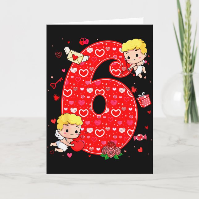 Carte La Saint-Valentin Six Sept Cœurs 6 7 Meme Gen Alph (Devant)
