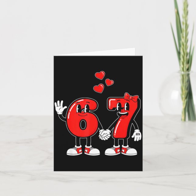 Carte La Saint-Valentin Six Sept Cœurs 6 7 Mème Gen Alph (Devant)