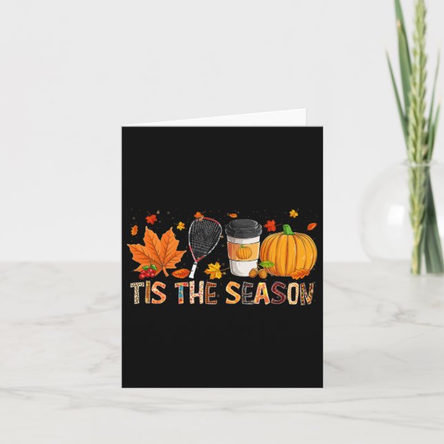 Carte La saison Leopard Citrouille Racquetbyll Halloween (Devant)