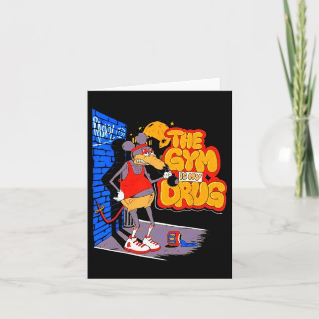 Carte La Salle De Sport Est Ma Drogue Amusante Poids Bod (Devant)